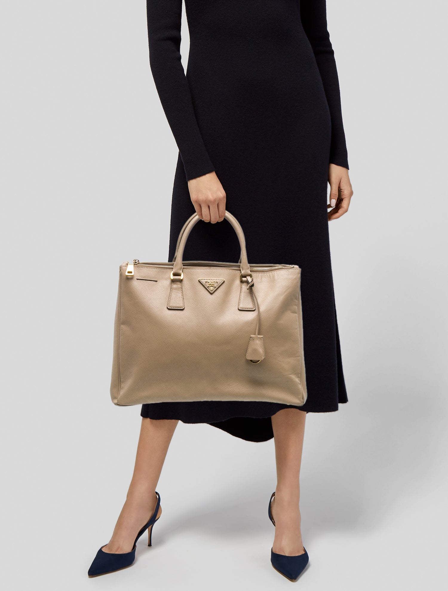 Prada Saffiano Leather Galleria Double Zip Large